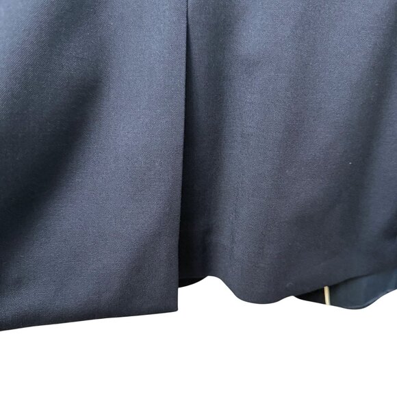 BROOKS BROTHERS Womens Navy Blue Blazer Size14 Italian Wool Goldtone Logo Button - Picture 13 of 16